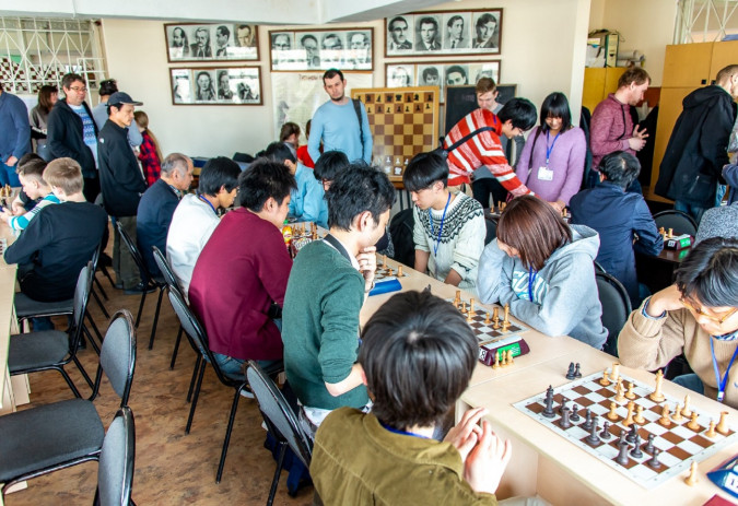 Первый день молодежного обмена по шахматам и сёги